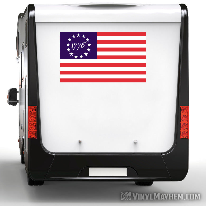 American Flag 1776 with 13 Stars sticker
