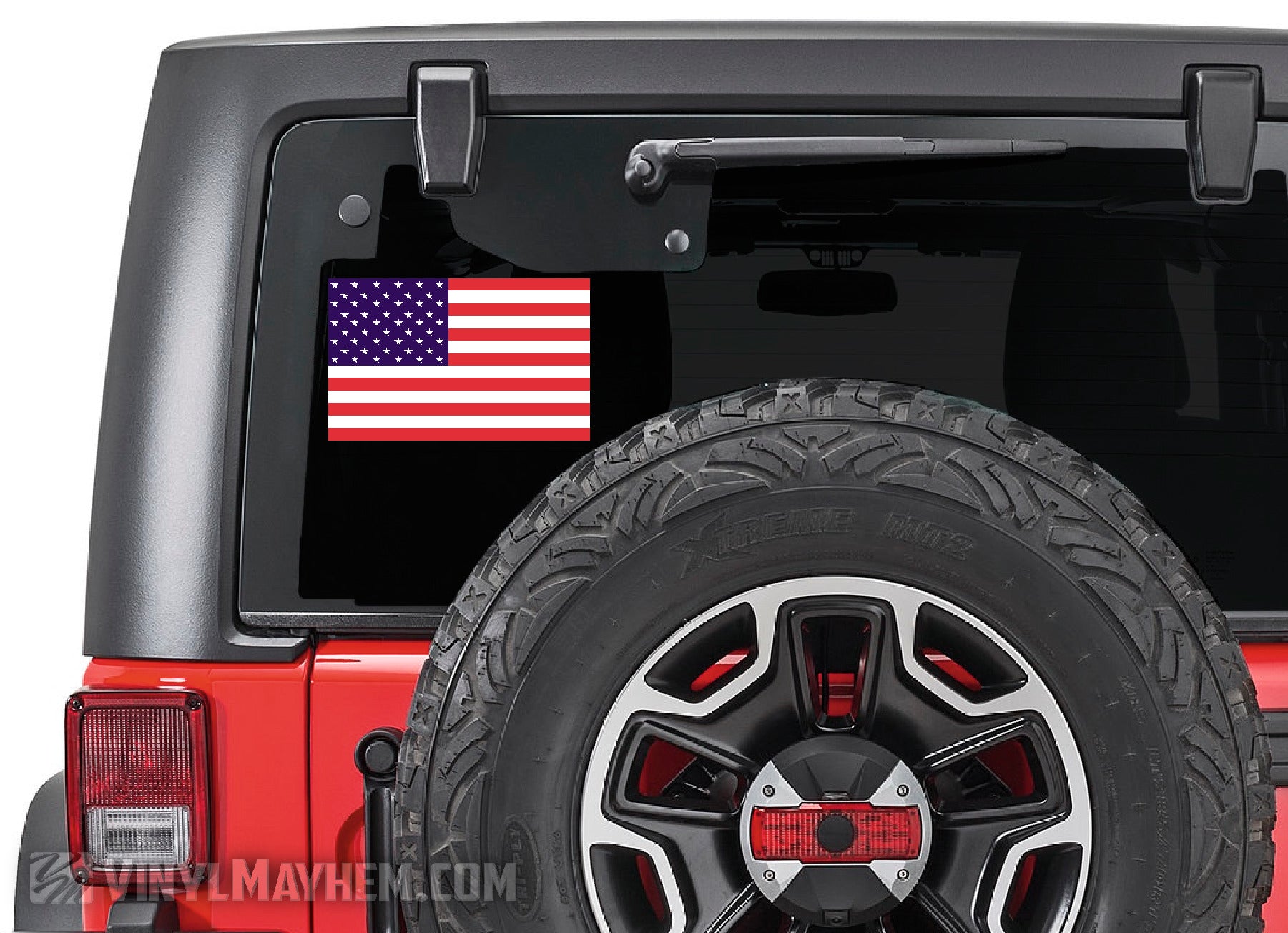 American Flag red white and blue sticker