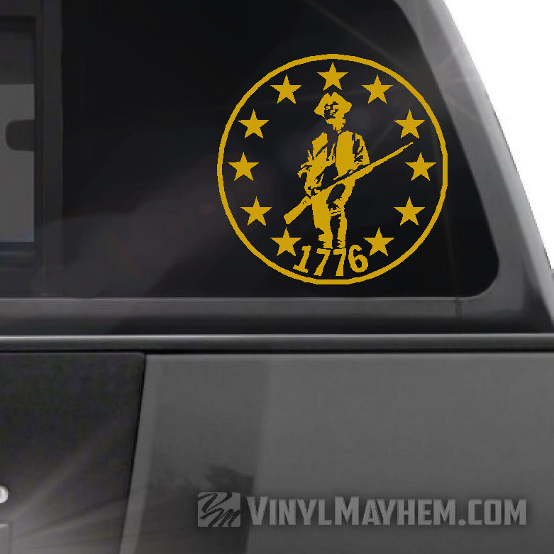 American Revolution Minuteman 1776 vinyl sticker