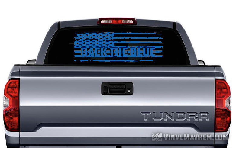 American flag Back the Blue distressed vinyl sticker