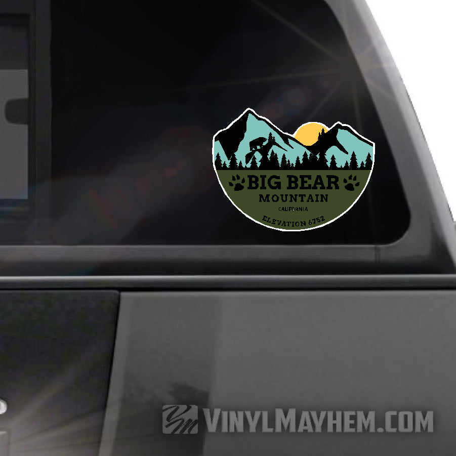 Big Bear California mountain vinyl sticker