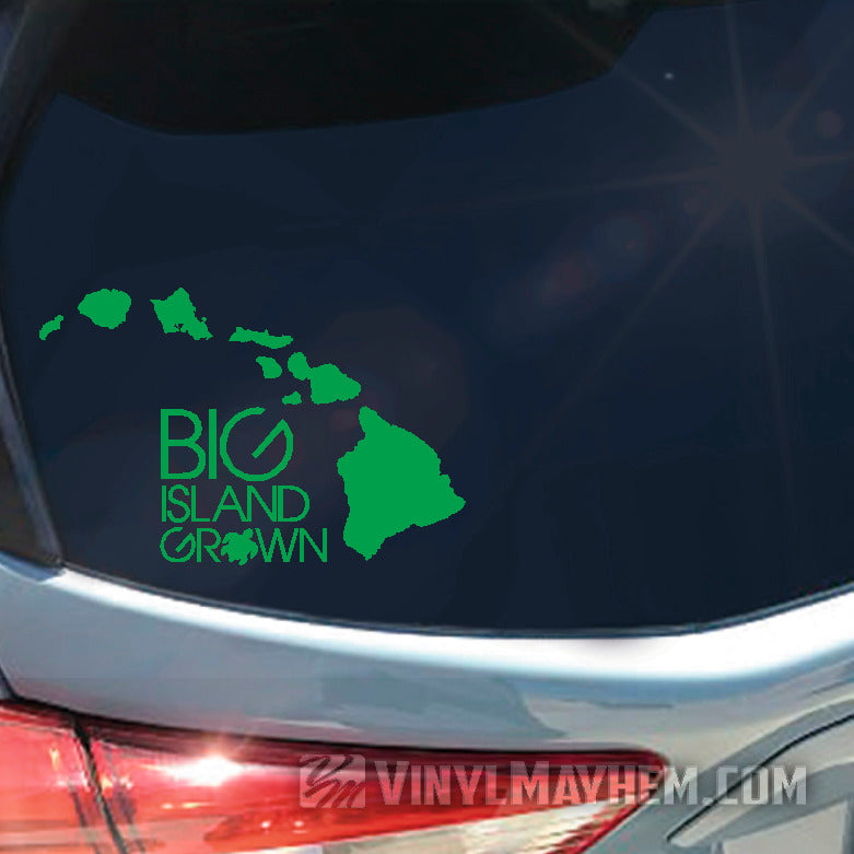 Big Island Grown with Turtle Hawaiian vinyl sticker