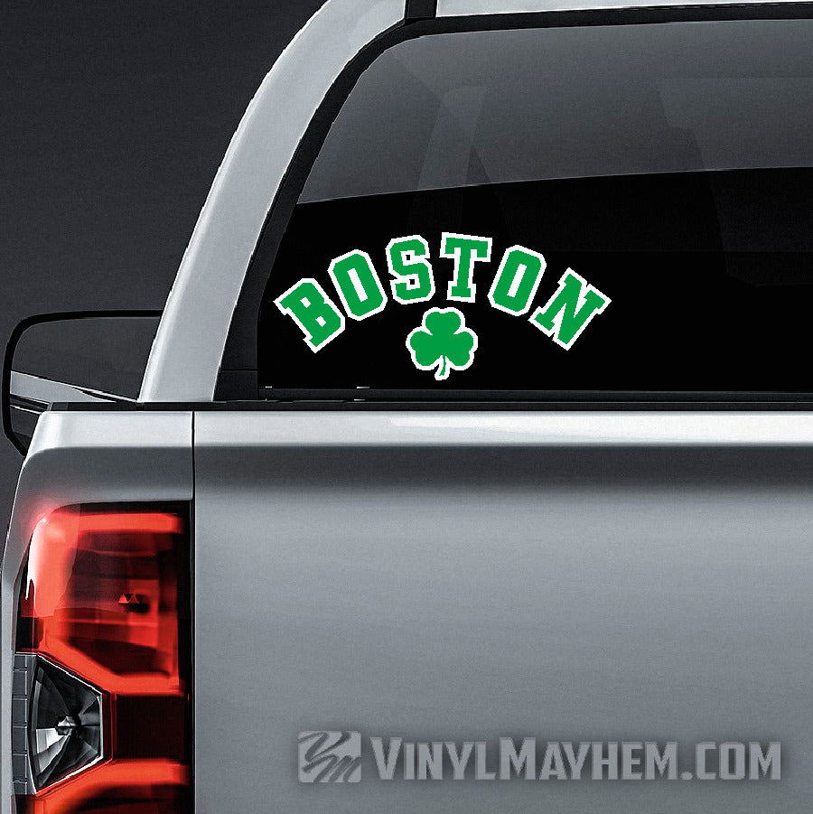 Boston Irish shamrock sticker