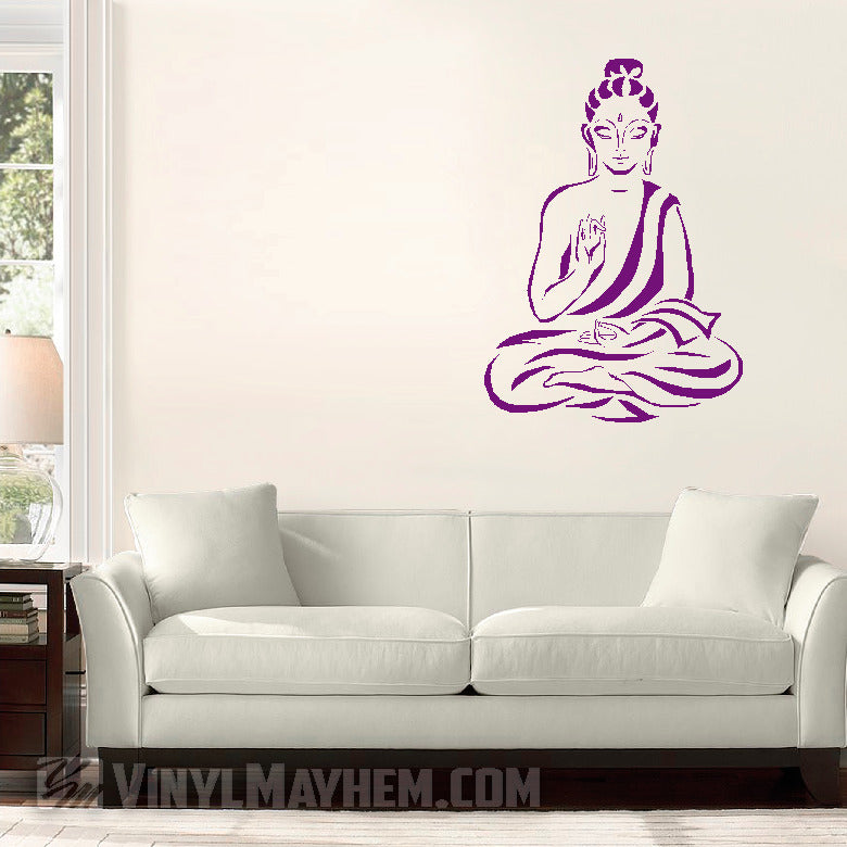 Buddha with robe off shoulder vinyl sticker
