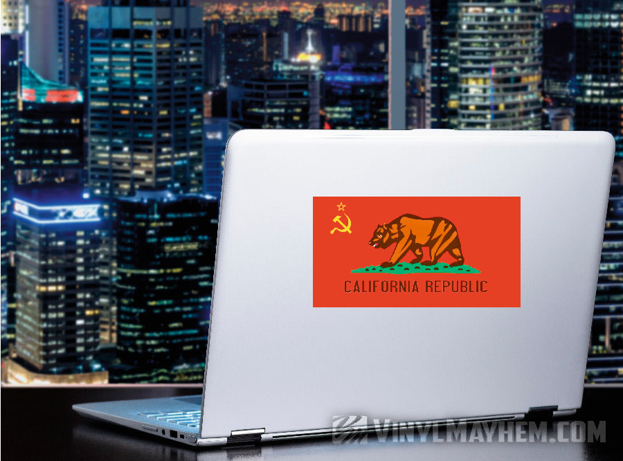 California Republic communist state flag sticker