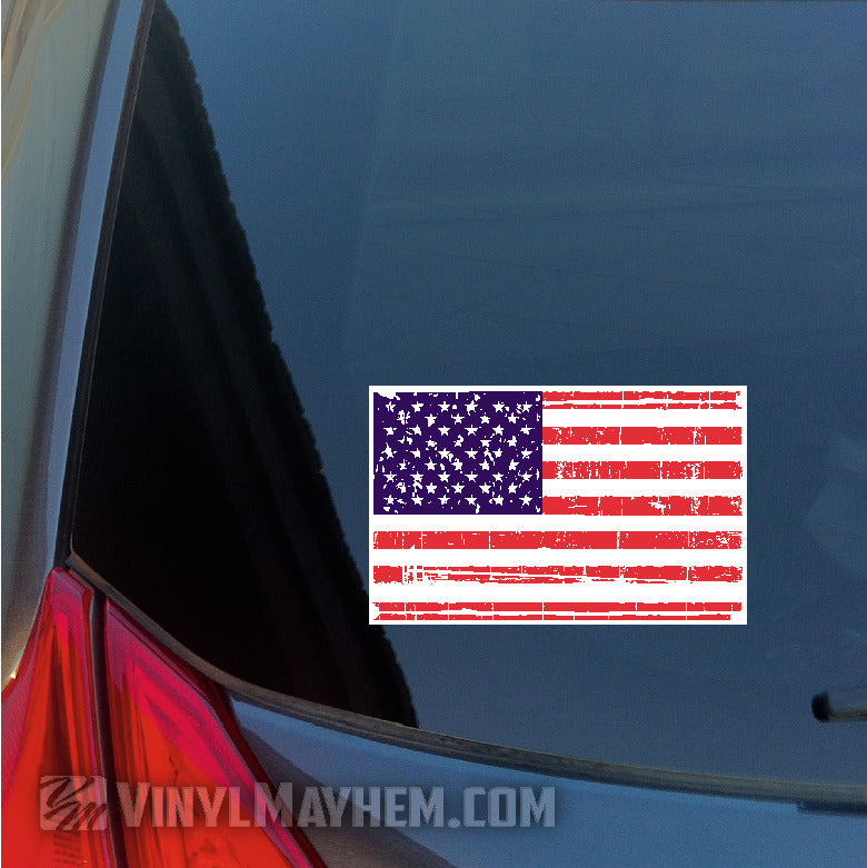 Distressed American Flag sticker