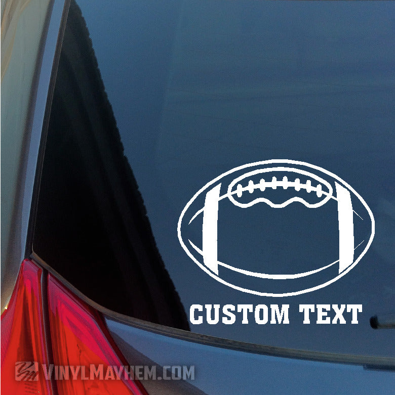 Football custom text vinyl sticker