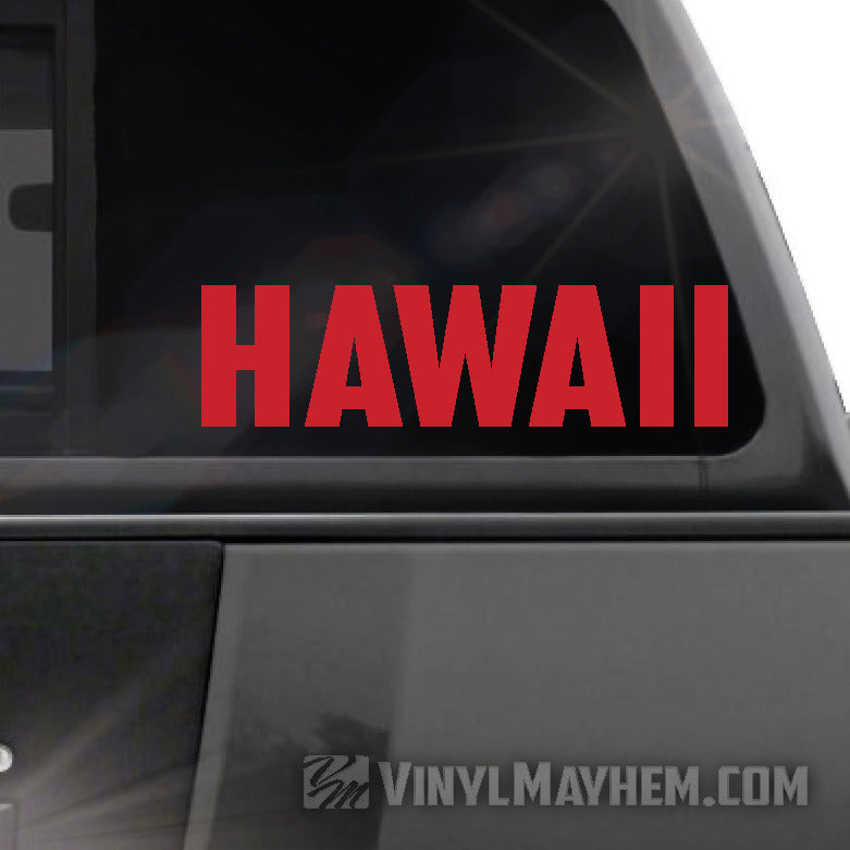 Hawaii text vinyl sticker