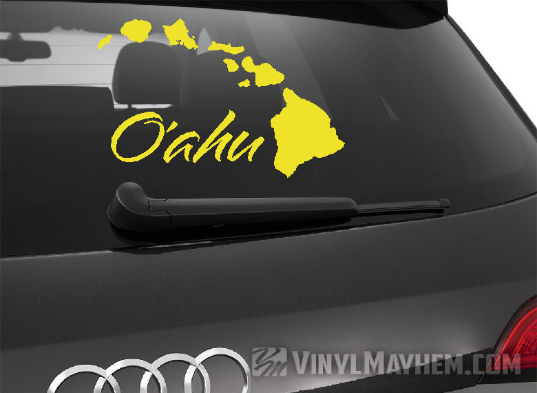Hawaiian Islands O'ahu vinyl sticker