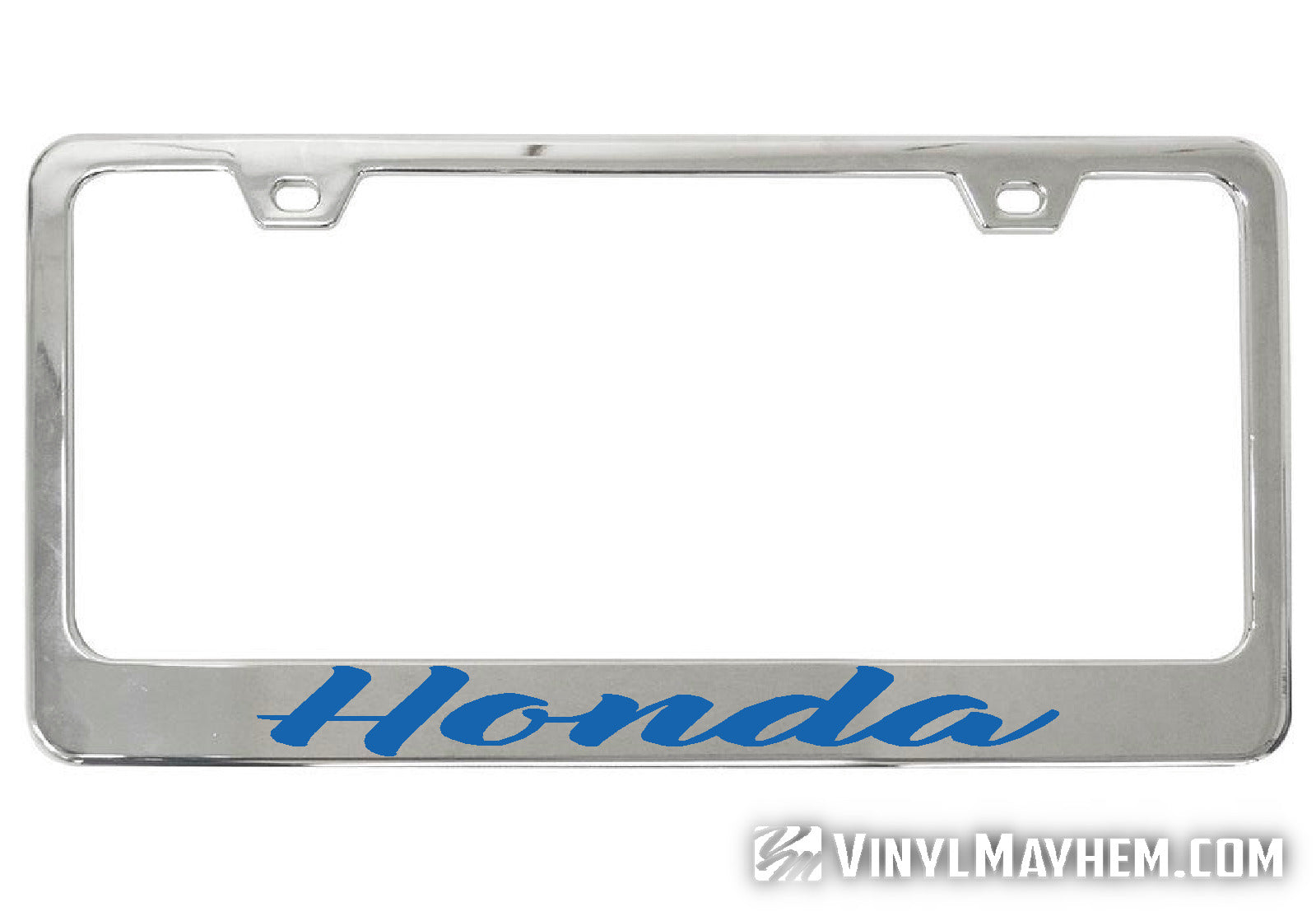 Honda chrome license plate frame