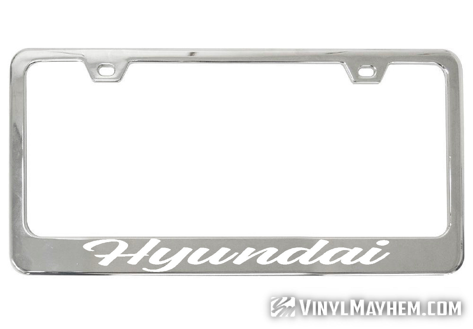 Hyundai chrome license plate frame