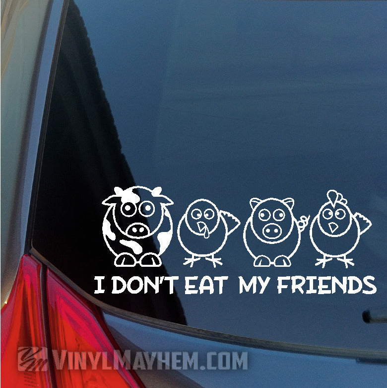 I Don't Eat My Friends vinyl sticker