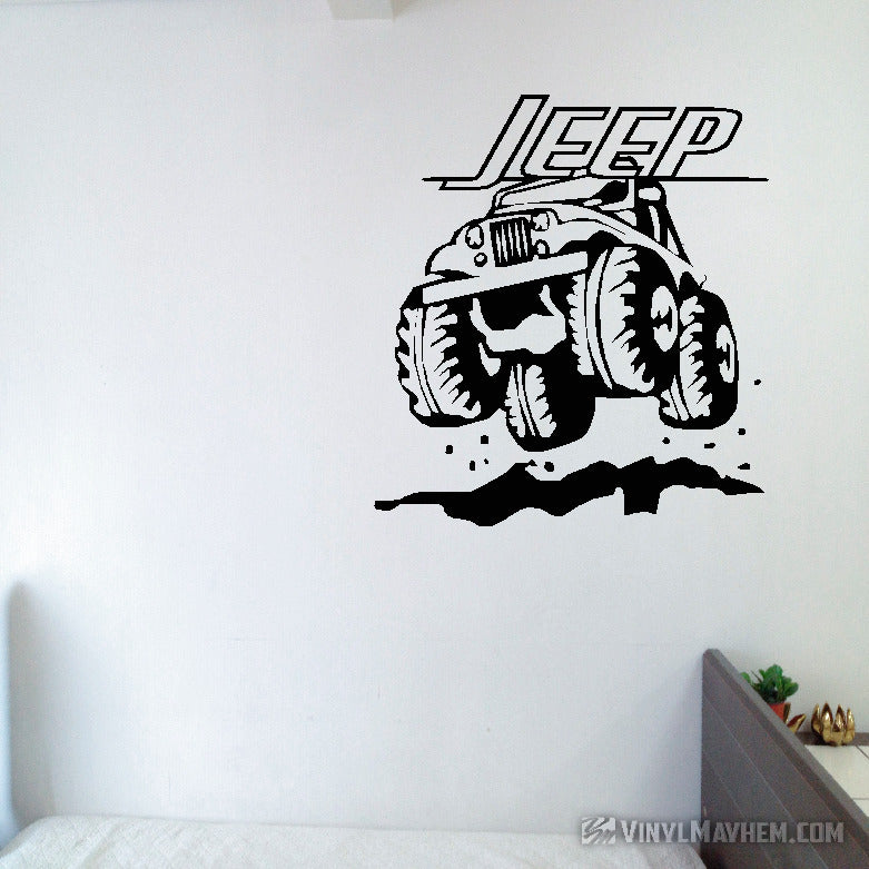 Jeep off-roading vinyl sticker