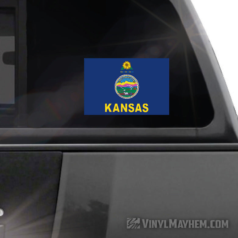 Kansas state flag sticker