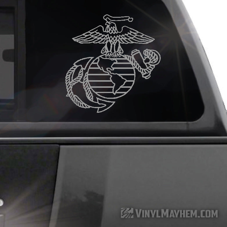 Marines Eagle Globe Anchor outline vinyl sticker