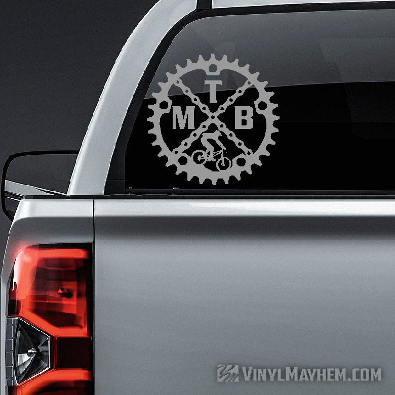 Mountain Biking MTB Gear vinyl sticker