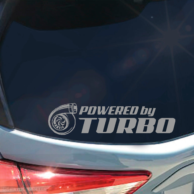 Powered By Turbo vinyl sticker