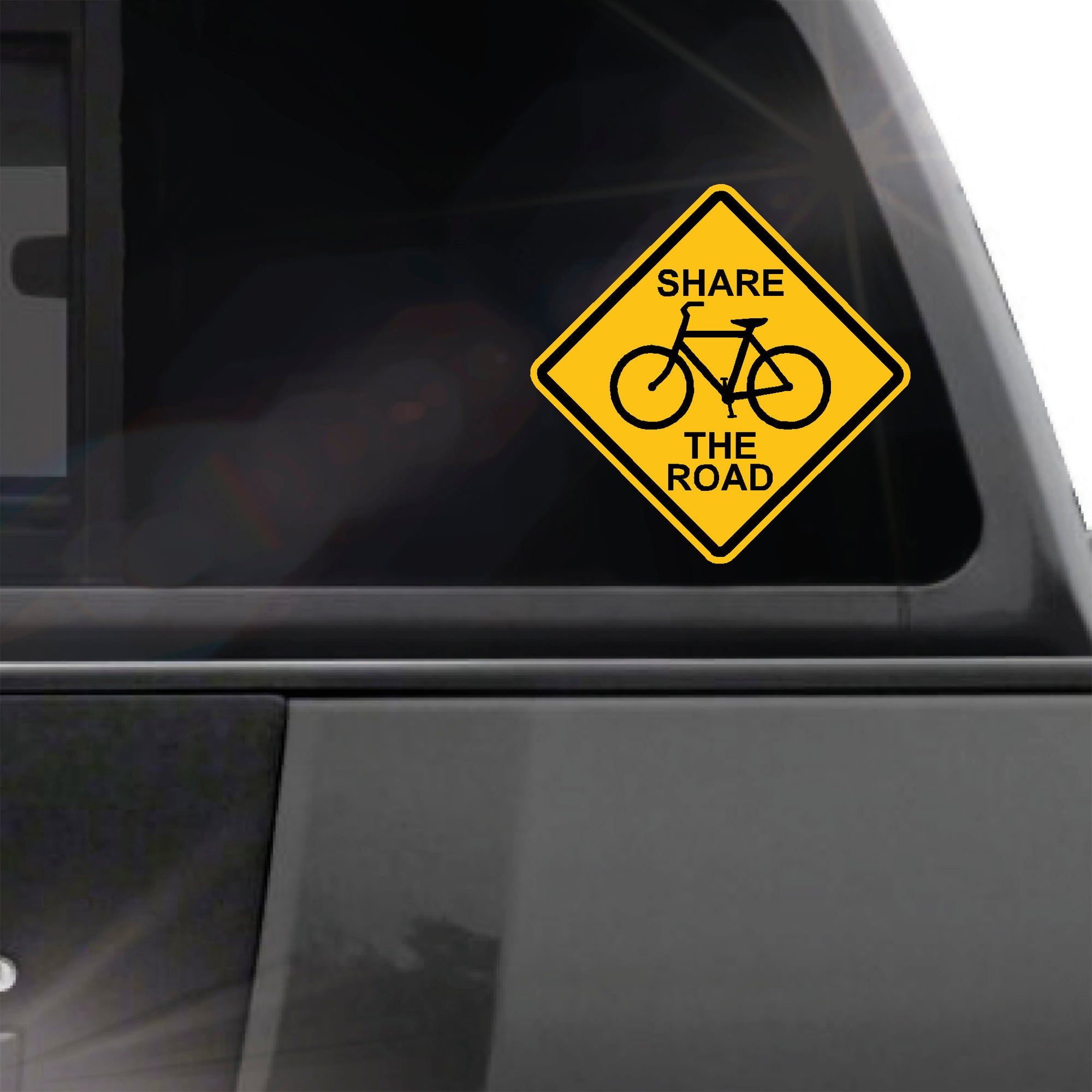 Share The Road bicycle caution sign sticker