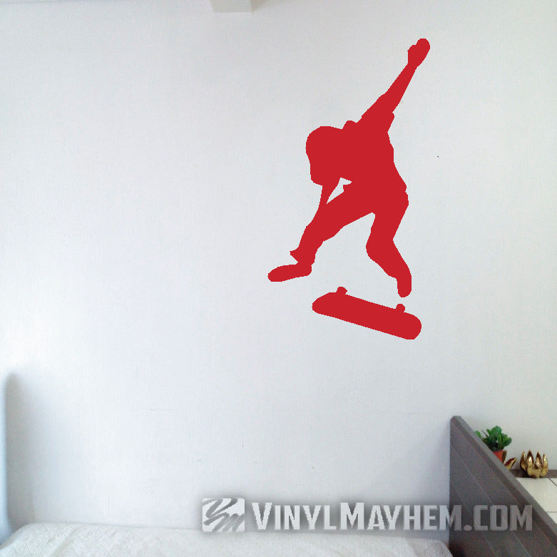 Skateboard kick flip silhouette vinyl sticker