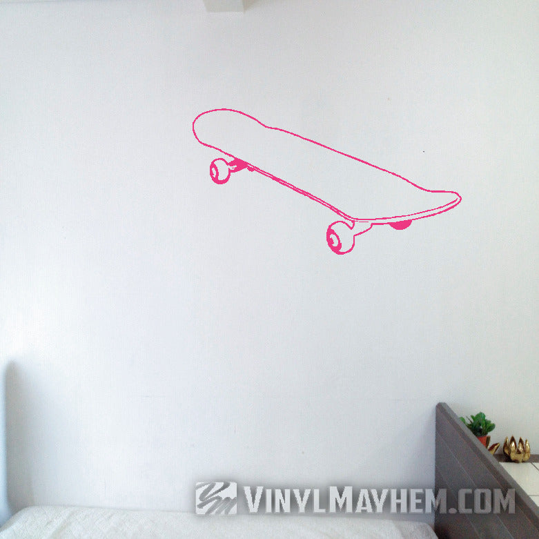 Skateboard outline vinyl sticker