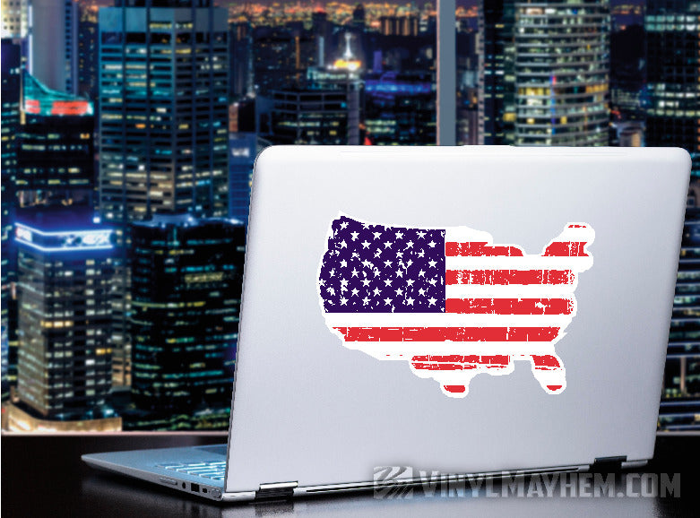 United States of America Distressed Flag sticker