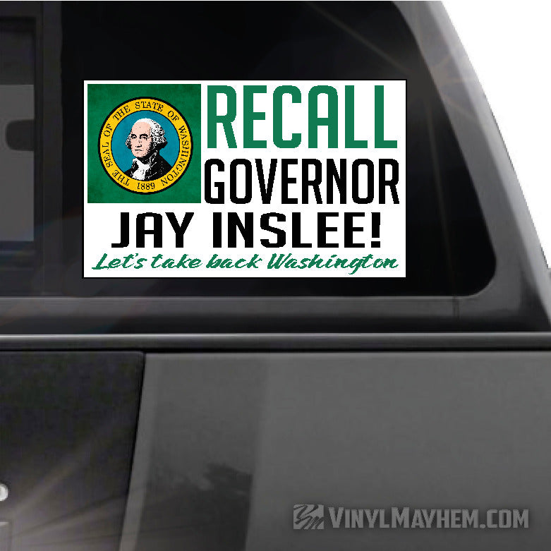 Washington RECALL Governor Jay Inslee sticker