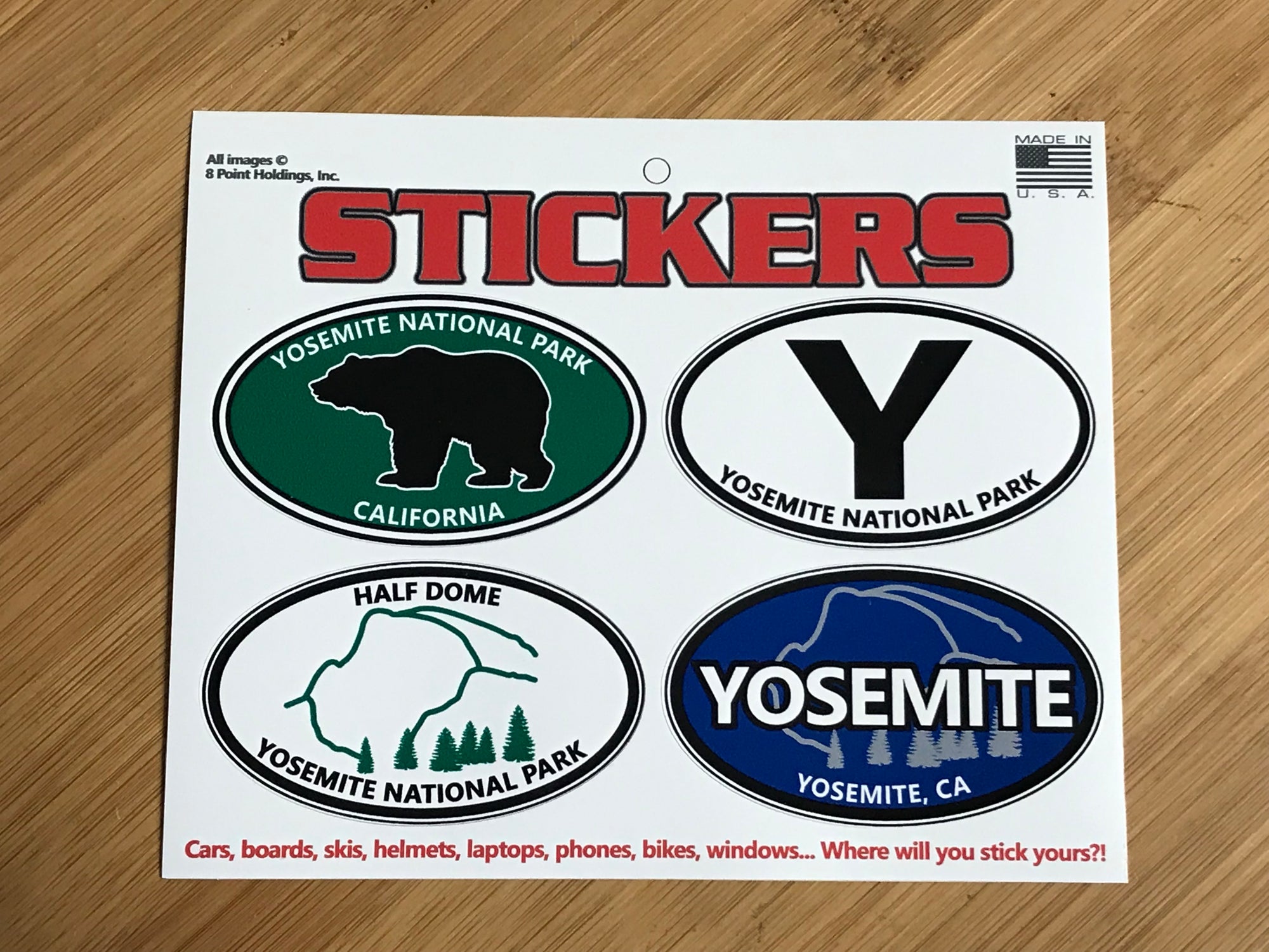 Yosemite National Park California Half Dome sticker sheet