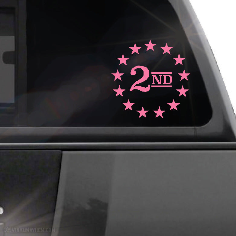 2nd Amendment stars in circle vinyl sticker