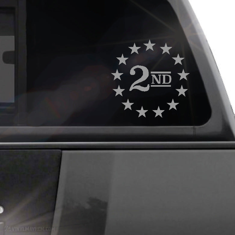 2nd Amendment stars in circle vinyl sticker