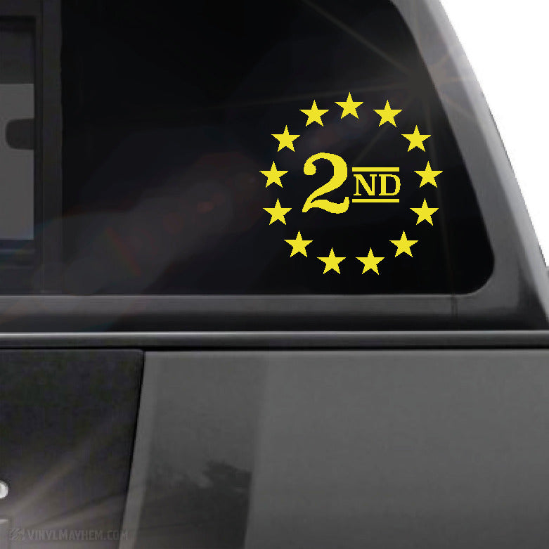 2nd Amendment stars in circle vinyl sticker