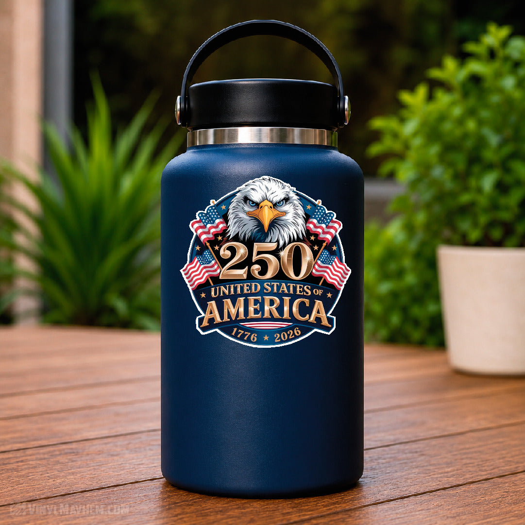 America 250 Eagle Patriotic Anniversary Sticker