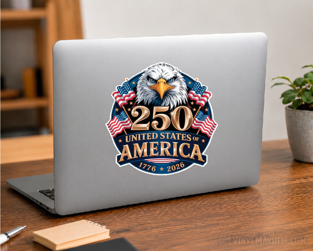 America 250 Eagle Patriotic Anniversary Sticker