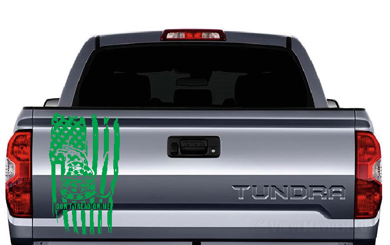 American Flag distressed Don&#39;t Tread On Me vinyl sticker