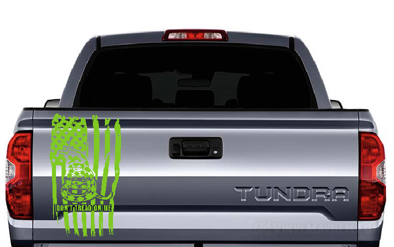 American Flag distressed Don&#39;t Tread On Me vinyl sticker