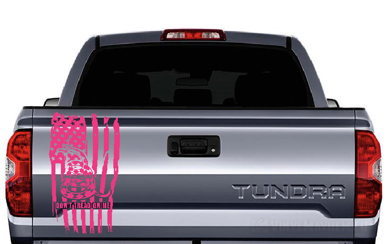 American Flag distressed Don&#39;t Tread On Me vinyl sticker