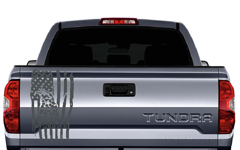 American Flag distressed Don&#39;t Tread On Me vinyl sticker