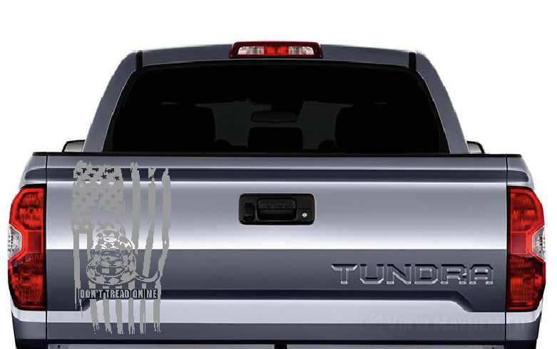 American Flag distressed Don&#39;t Tread On Me vinyl sticker