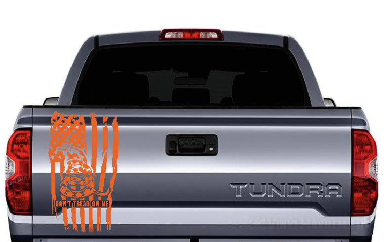 American Flag distressed Don&#39;t Tread On Me vinyl sticker