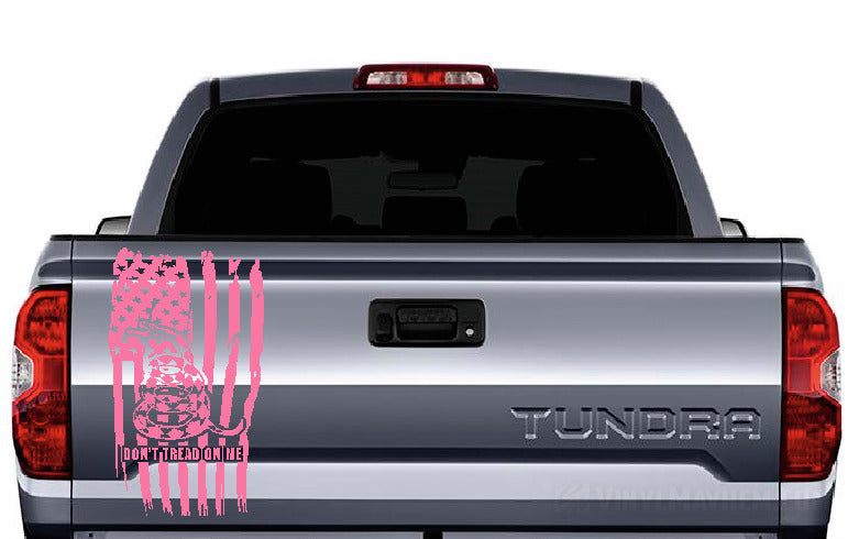 American Flag distressed Don&#39;t Tread On Me vinyl sticker