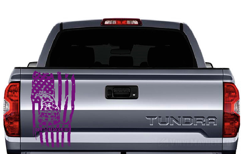 American Flag distressed Don&#39;t Tread On Me vinyl sticker