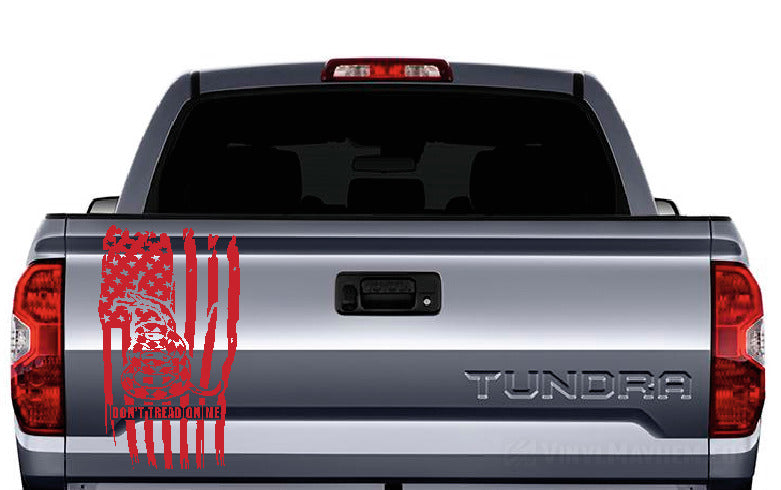 American Flag distressed Don&#39;t Tread On Me vinyl sticker