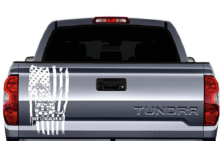 American Flag distressed Don&#39;t Tread On Me vinyl sticker