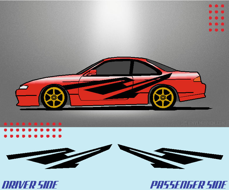 Angular Stripe vinyl graphic kit