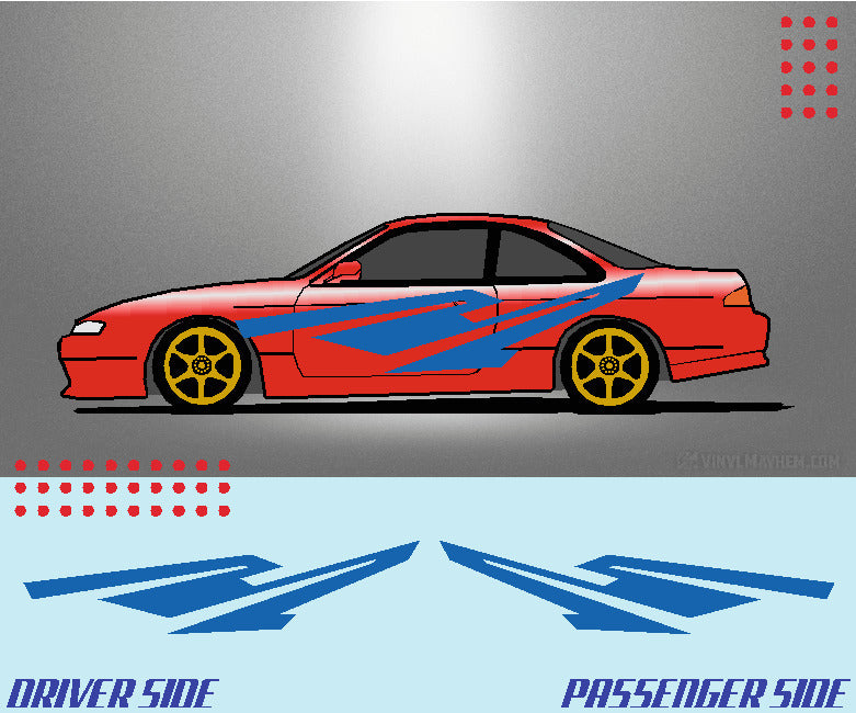 Angular Stripe vinyl graphic kit