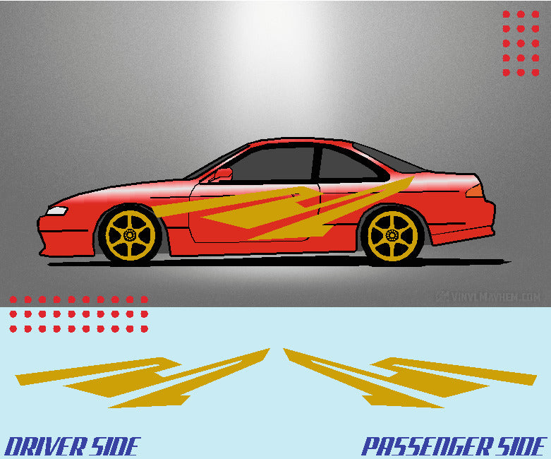 Angular Stripe vinyl graphic kit