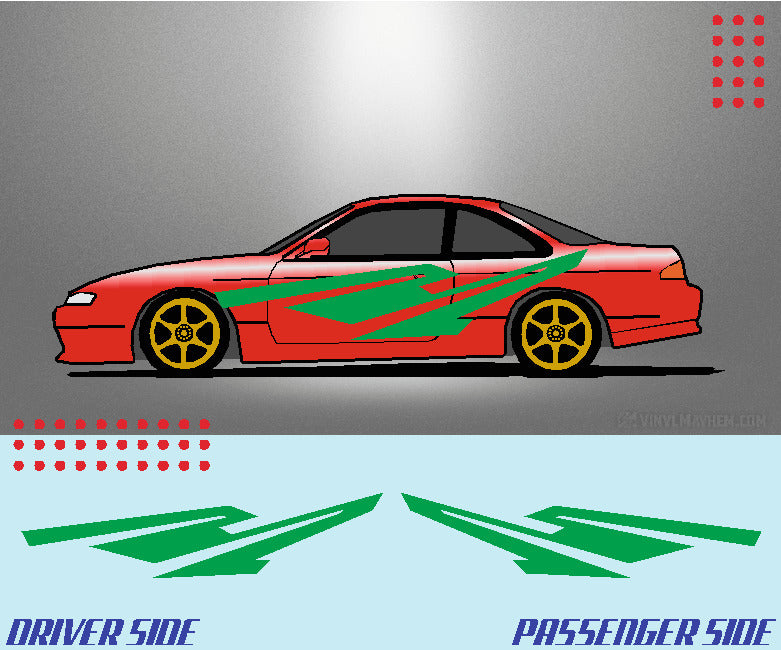 Angular Stripe vinyl graphic kit