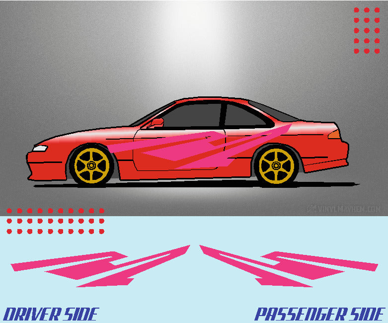 Angular Stripe vinyl graphic kit