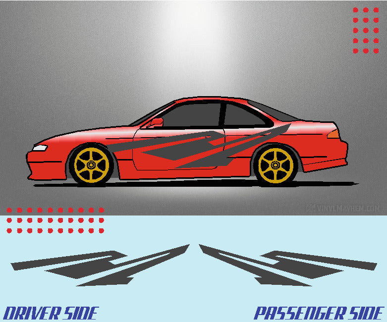 Angular Stripe vinyl graphic kit