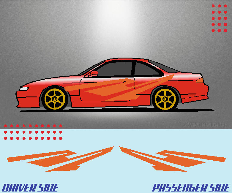 Angular Stripe vinyl graphic kit