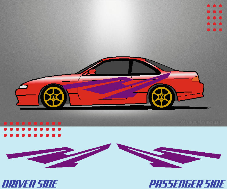 Angular Stripe vinyl graphic kit